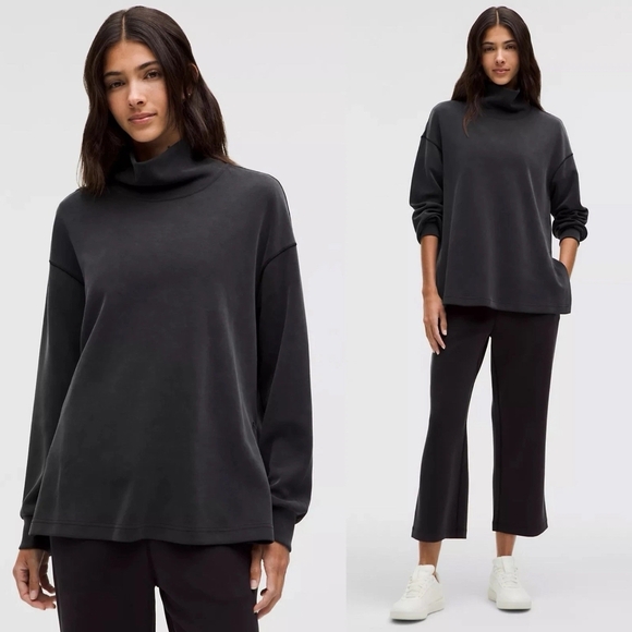 lululemon athletica Sweaters - LULULEMON Softstreme Funnel-Neck Long Pullover Sweater, Womens Size Small
